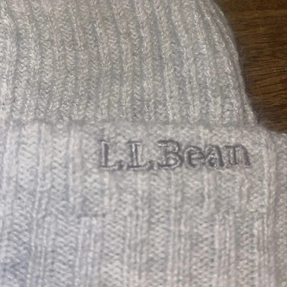 Ll bean light gray ribbed stocking cap hat unisex men’s women’s winter - Picture 2 of 6